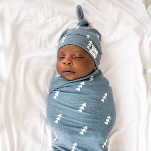 Copper Pearl Swaddle & Knot Hat Set (2 pcs)